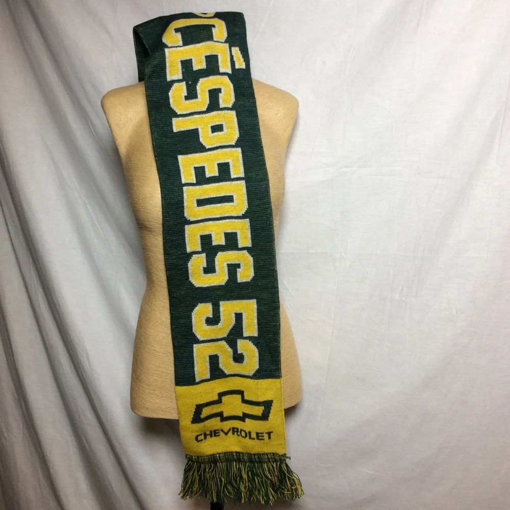 Oakland A’s Cespedes #52 Green/Yellow Unisex Scarf